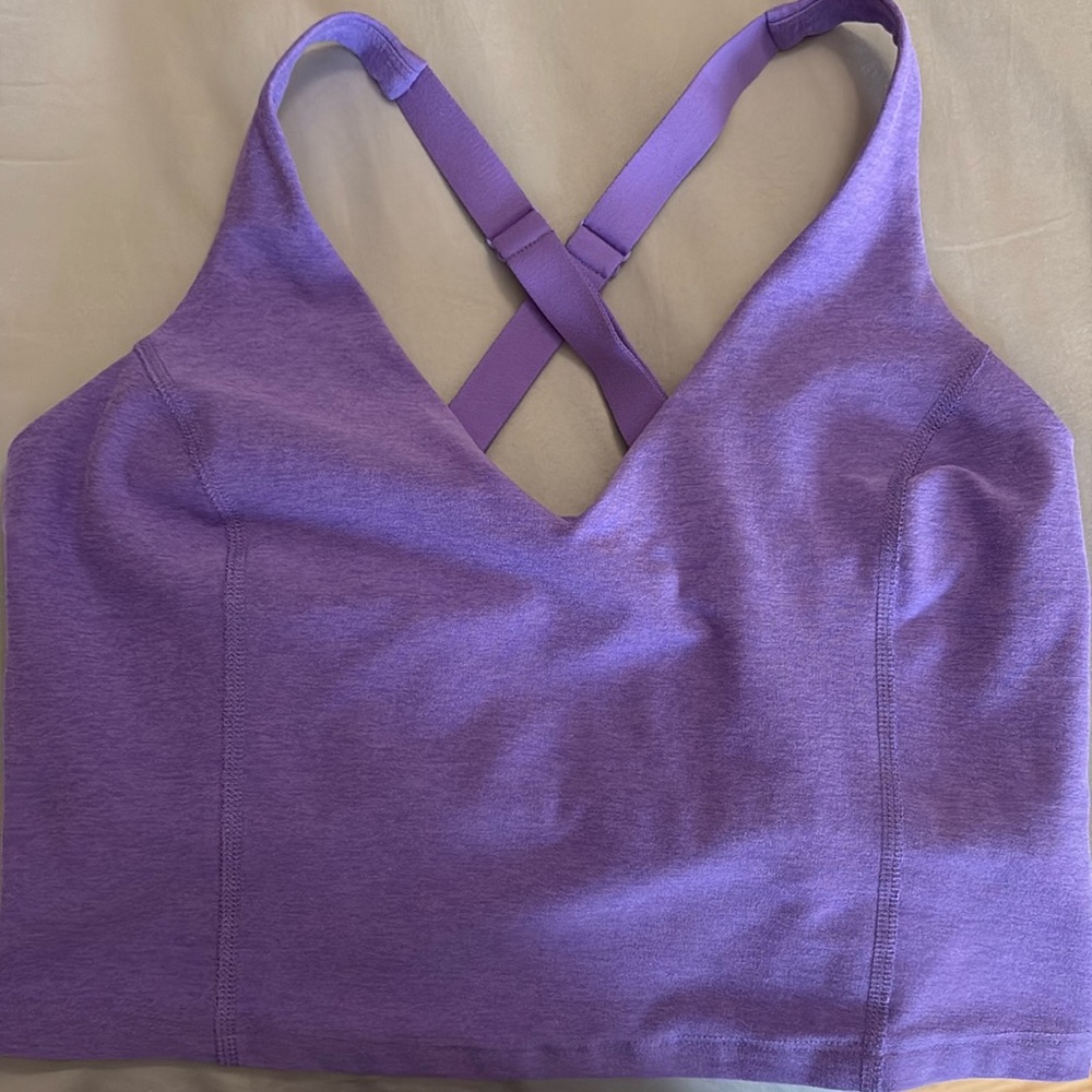 Beyond yoga always on cropped tank bright amethyst Heather